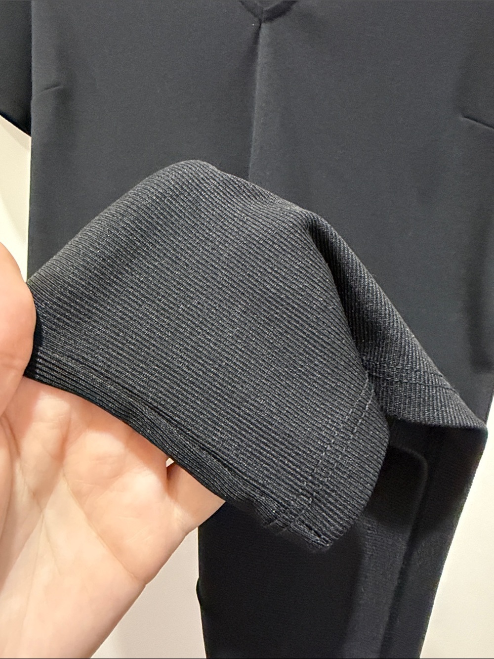 Dynamite Ribbed Black V-Neck Mini Dress - Picture 4 of 10